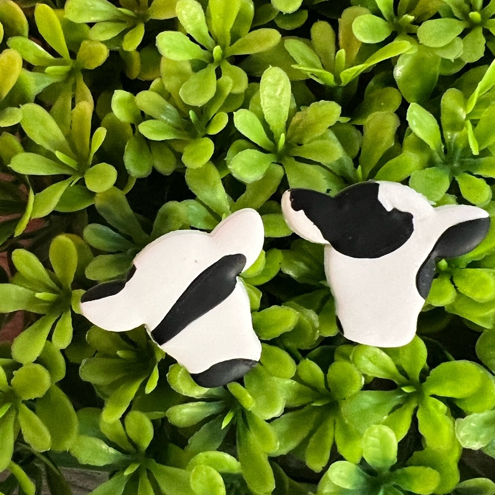 Cow Head Earrings •